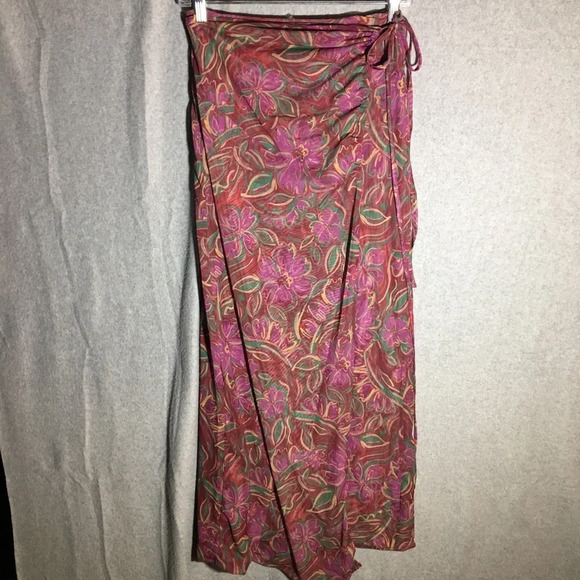 Womens NWOT Free People Skirt Ruby’s Forever Maxi Floral Abstract Whimsigoth - Picture 1 of 6